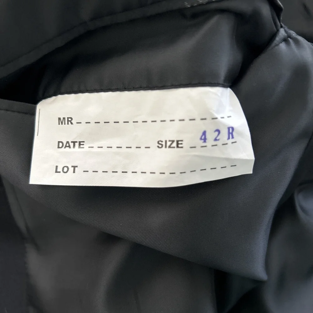 Newcastle York 42R Black Wool Two Button Vented Jacket